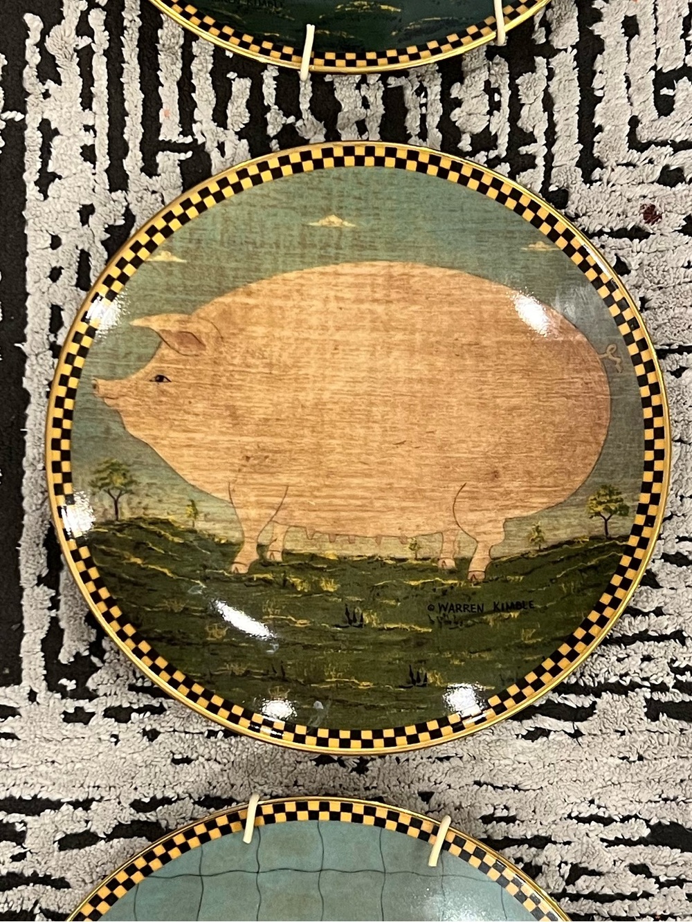 Set of 3 1994 Lenox Warren Kimble Plates